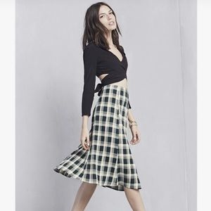 Reformation Plaid Flint Skirt Small 2/4